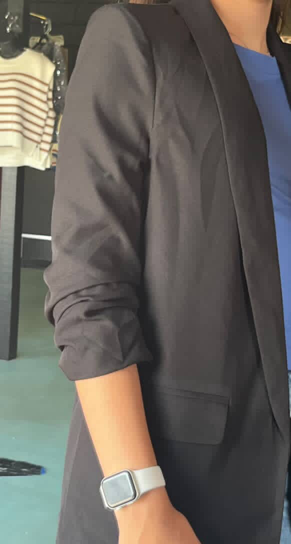 Black 3/4 Sleeve Blazer