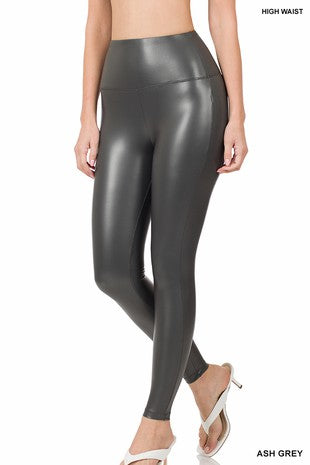 Black Faux Leather Leggings