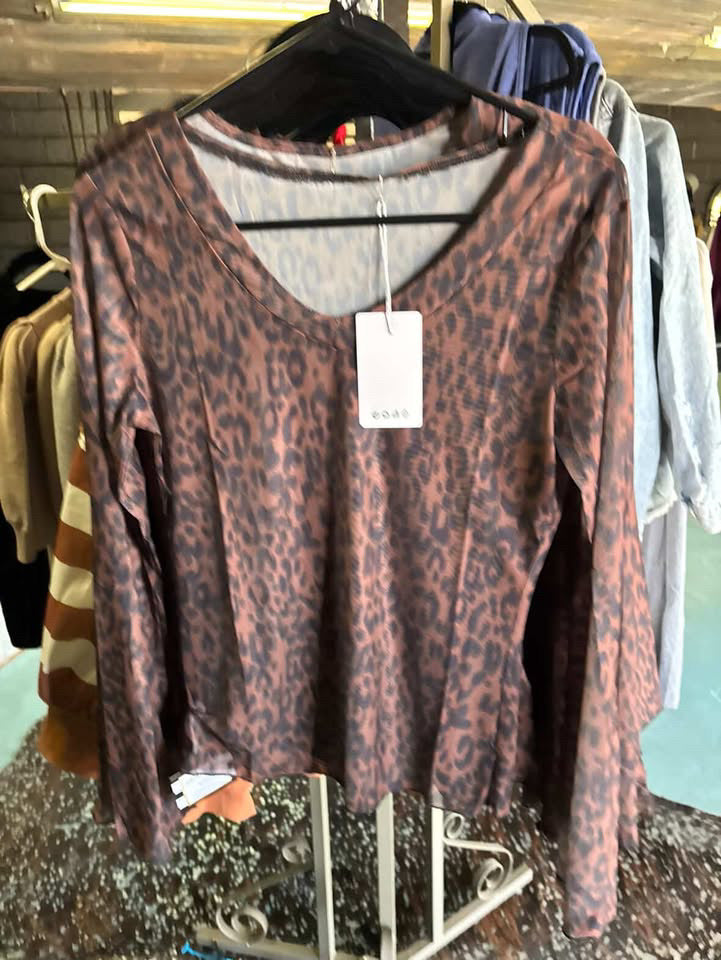 Cheetah Print Mesh Longsleeve