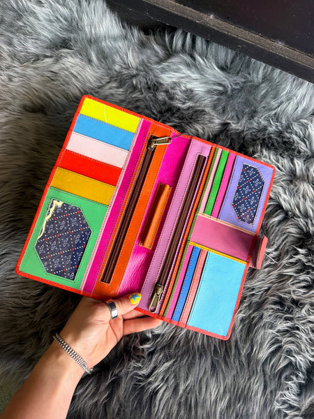 Hided Color Block Wallet