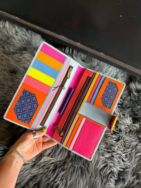 Hided Color Block Wallet