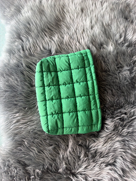 Quilted Puffy Cosmetic Pouch