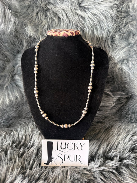 3mm to 8mm Graduated Navajo Pearl Necklce