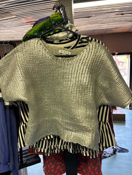 Silver knitted shortsleeve