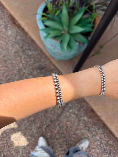 4mm Navajo Pearl Adjustable Clasp Bracelet
