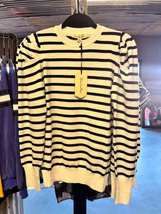 Black & White Striped Longsleeve