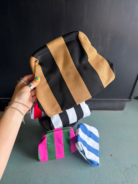 Striped Clutch
