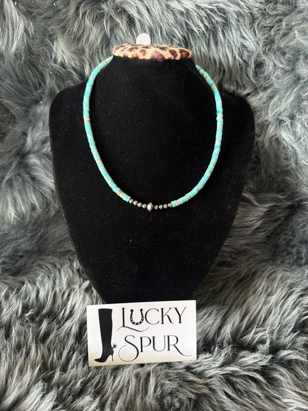 Turquoise and Navajo Pearl Necklace