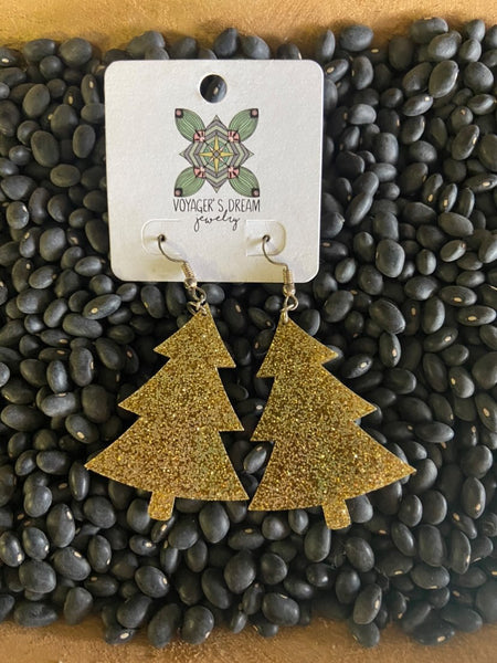 Christmas tree earrings