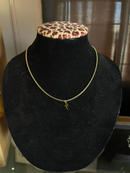 Lightning Bolt Necklace / Gold
