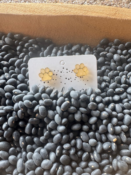 Paw Print Studs