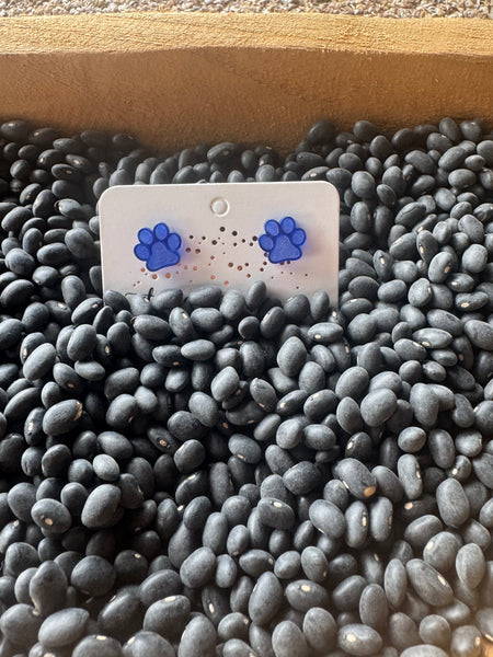 Paw Print Studs