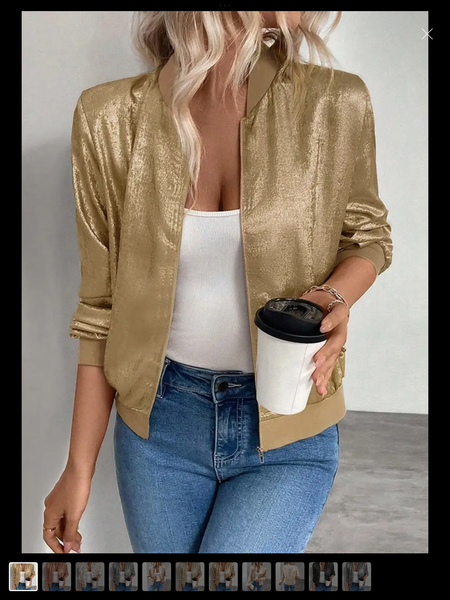 Gold Bomber Jacket