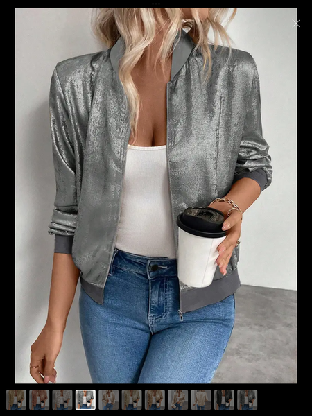 Sliver Bomber Jacket