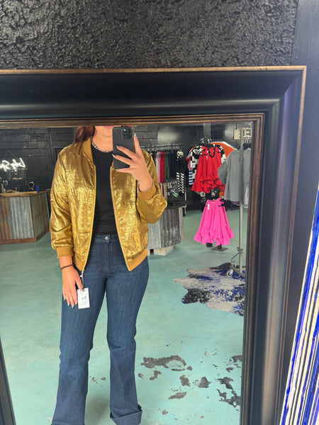 Gold Bomber Jacket