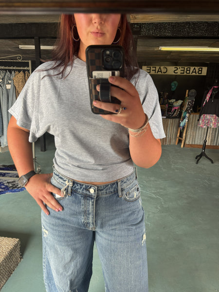 Batwing Sleeve Fitted T-Shirt