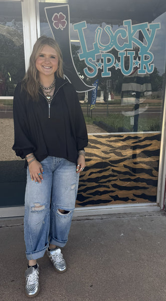 Mock Neck Blouse
