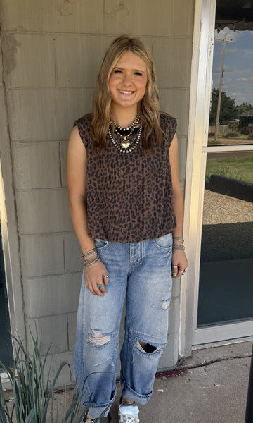 Leopard Sleeveless Top