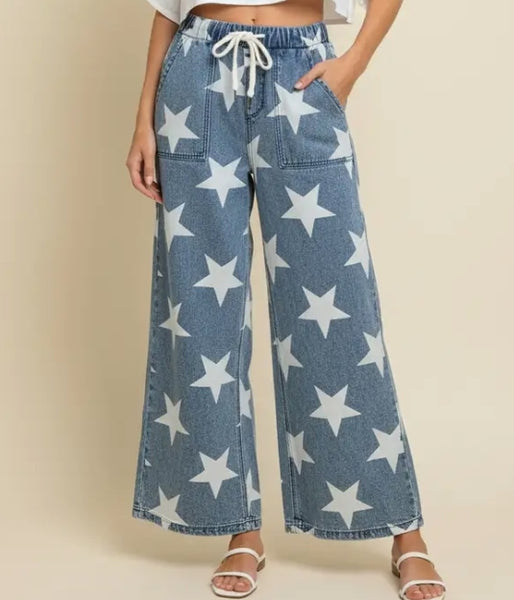 Star Denim Pants