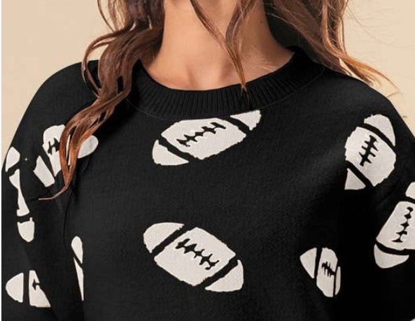 Football Short Sleeve Sweater