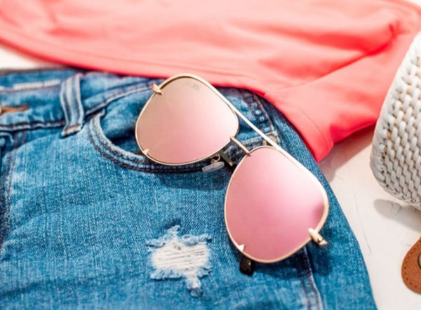 Aviator Sunglasses Pink/Gold