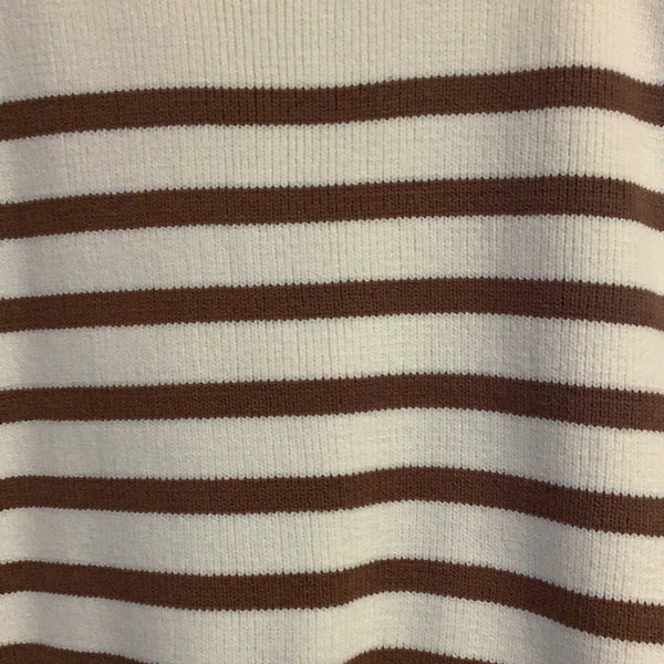 Cropped Brown & White Sweater