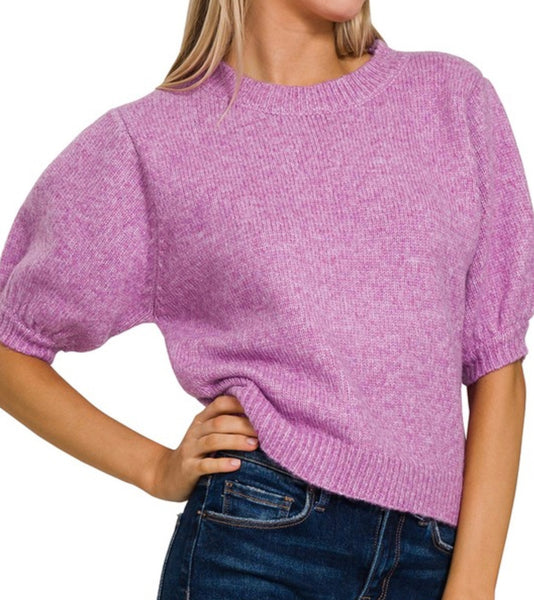 Purple Puffer Top